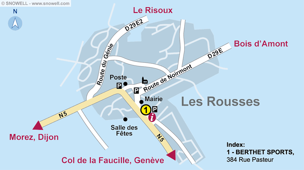 Le Rouses Map Skiverleih Les Rousses | SNOWELL