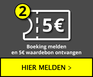 Boeking melden en de waardebon van 5€ ontvangen