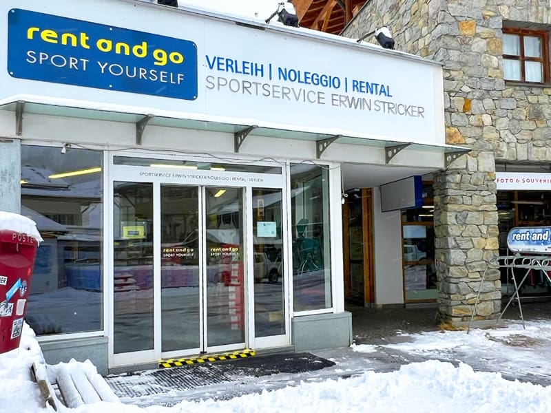 Verleihshop Sportservice Erwin Stricker in Kurzras / Maso Corto 12e, Schnals