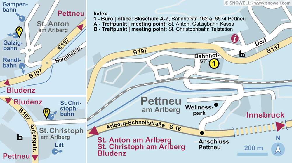 Skischule A-Z in Pettneu, Bahnhofstrasse 162a
