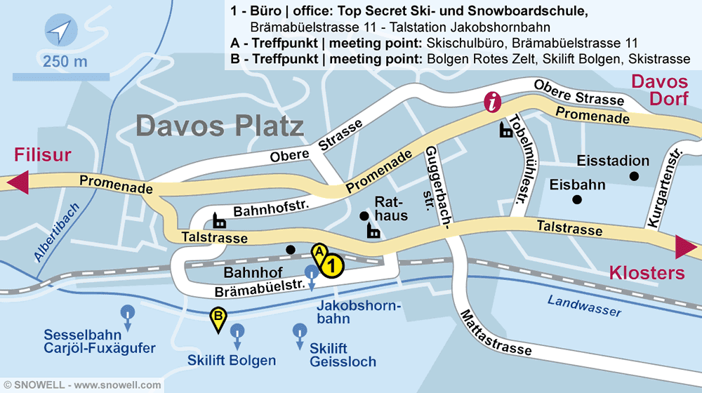 Top Secret Ski- und Snowboardschule in Davos-Platz, Brämabüelstrasse 11