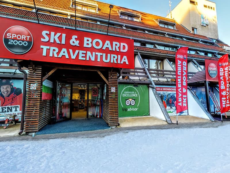 Verleihshop Ski & Board Traventuria - Ski Borovets in Hotel Ela, Borovets