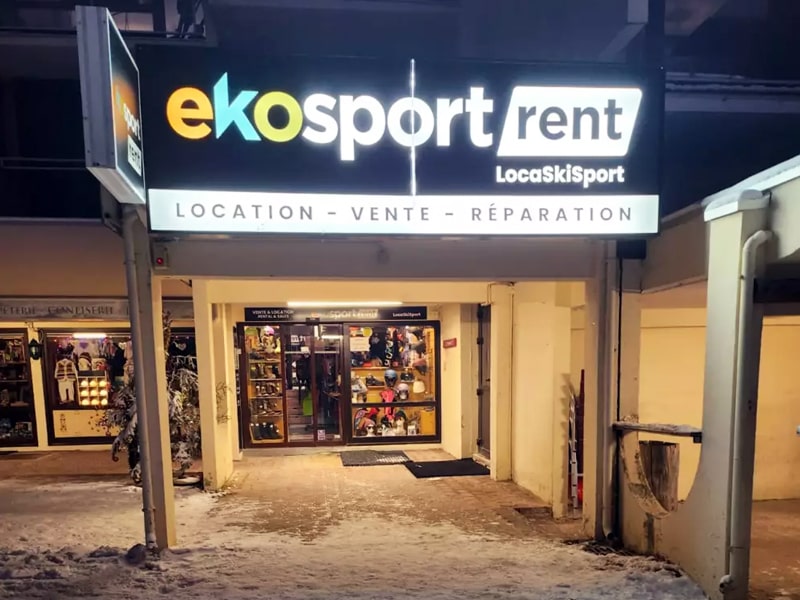 Verleihshop Ekosport-Rent Locaski in Immeuble L'Agnelin Lieu-Dit Face aux Pistes, Les 7 Laux-Prapoutel