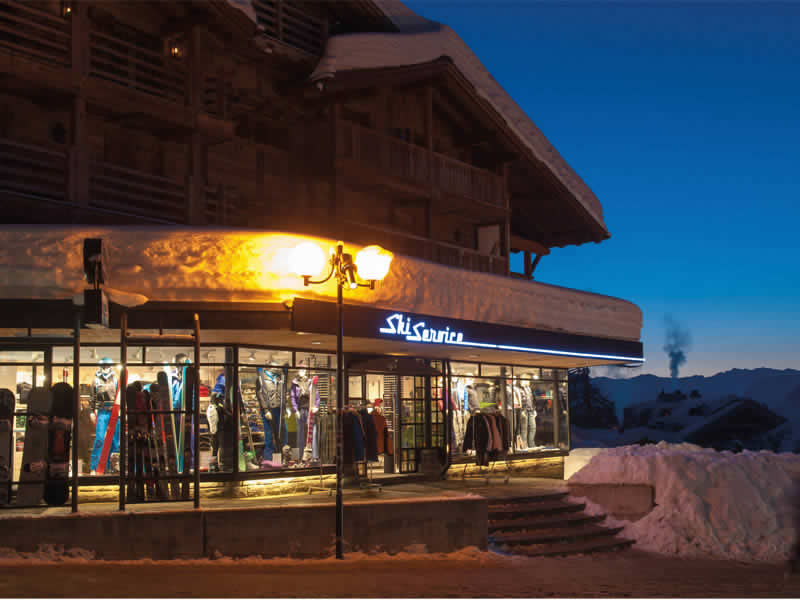 Verleihshop Ski Service in La Vallée Blanche, Verbier