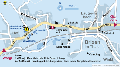 Lageplan Brixen im Thale