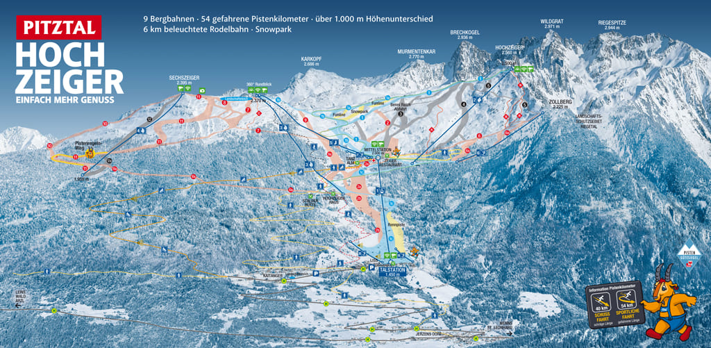 Skimap Arzl im Pitztal