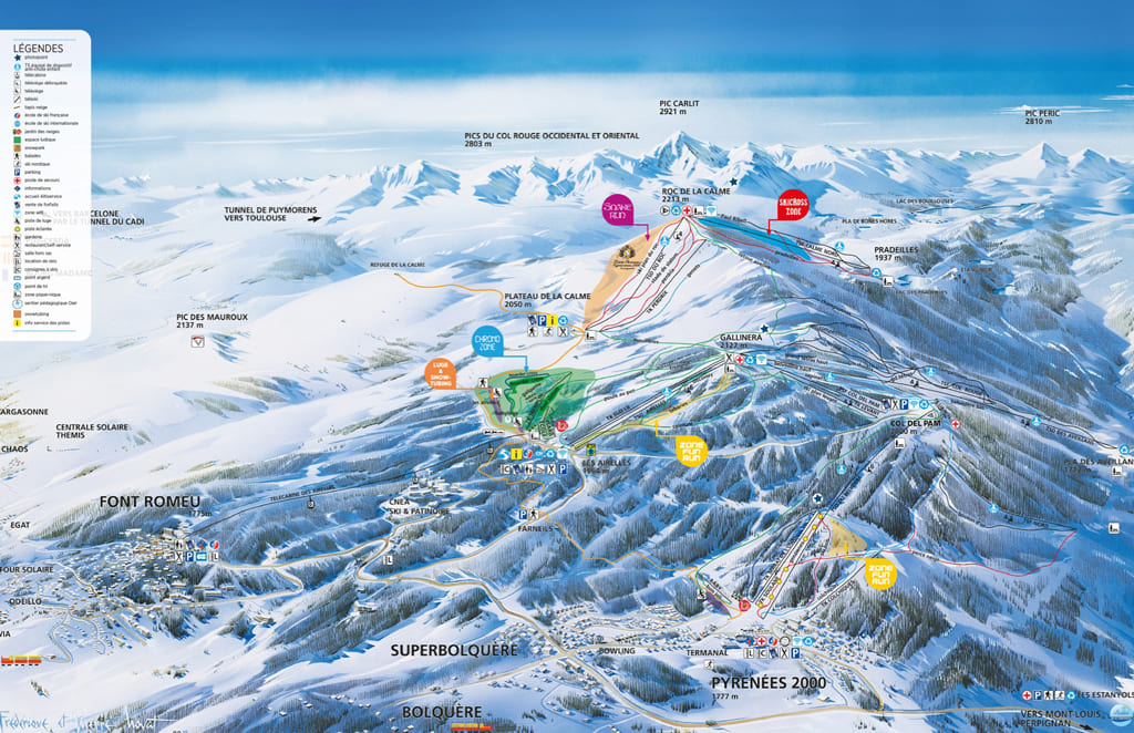 Skimap Bolquère-Pyrénées 2000