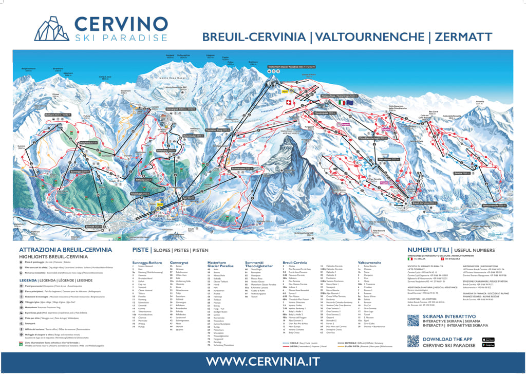 Skimap Breuil Cervinia