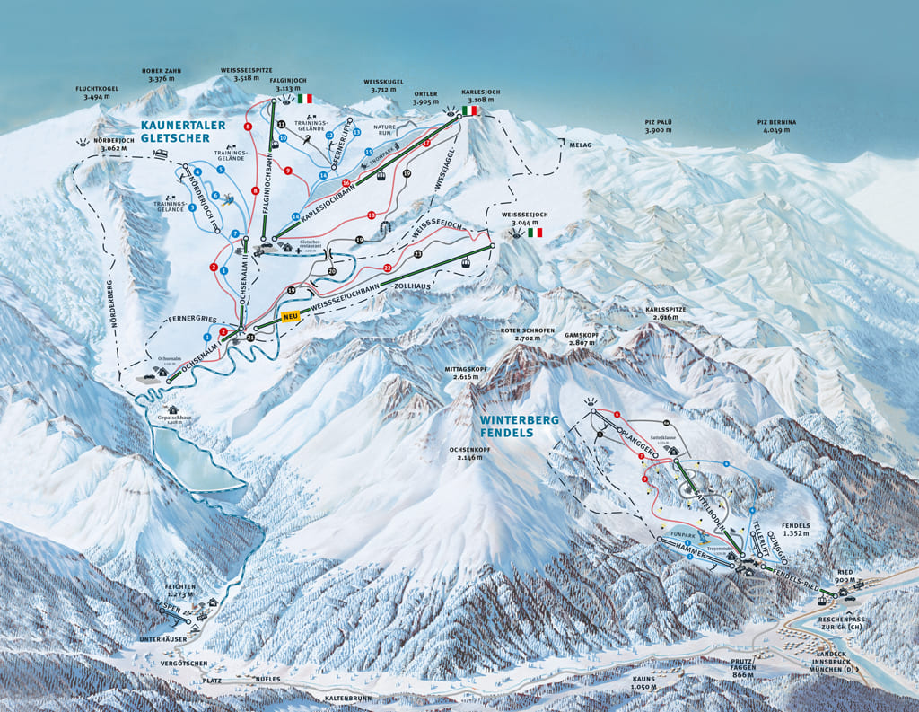 Skimap Feichten/Kaunertal