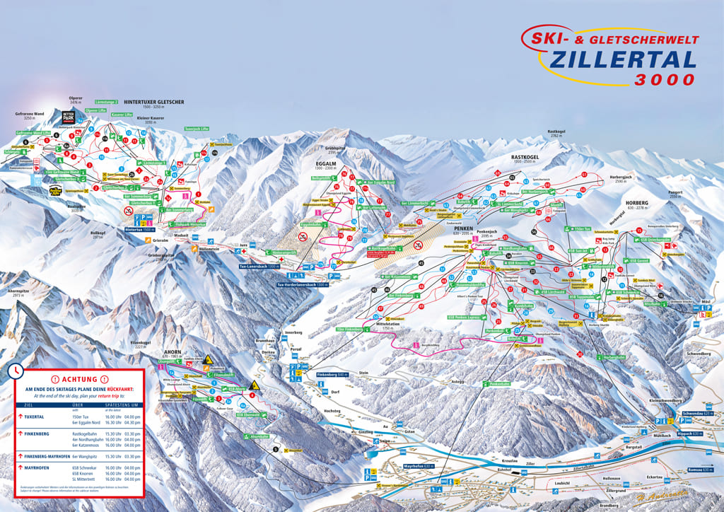 Skimap Finkenberg