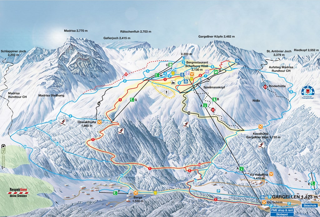 Skimap Gargellen