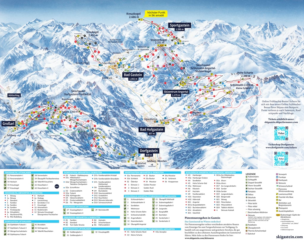 Skimap Großarl