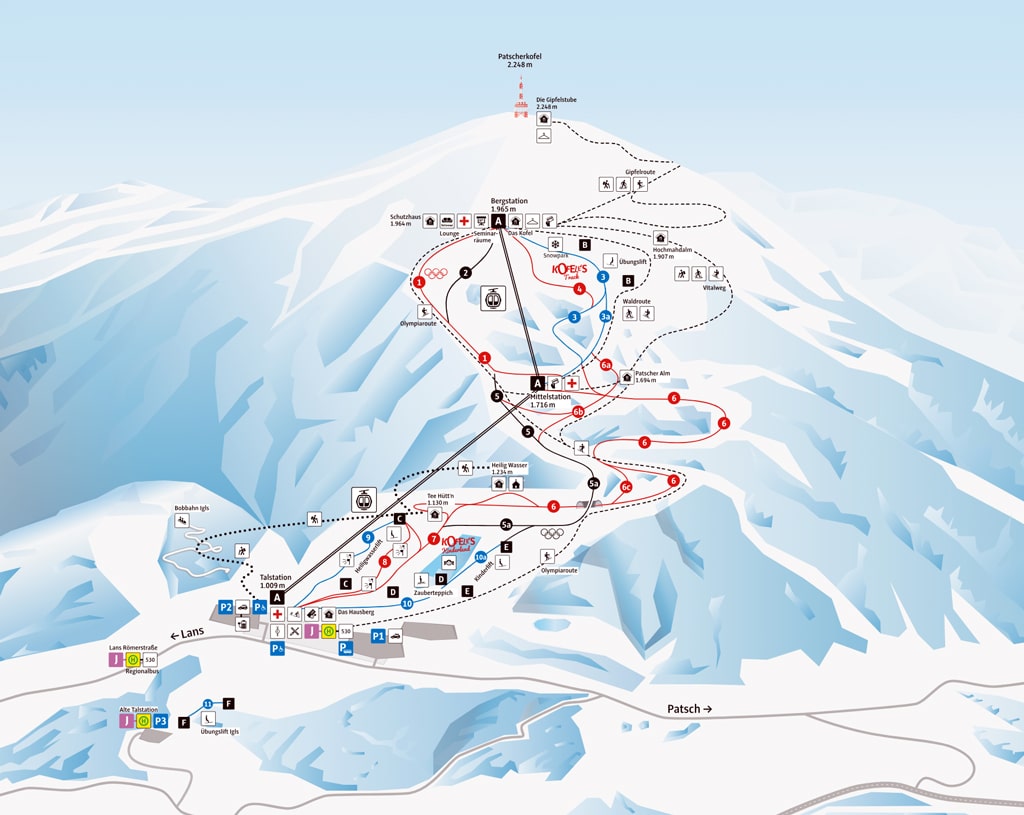 Skimap Innsbruck - Igls