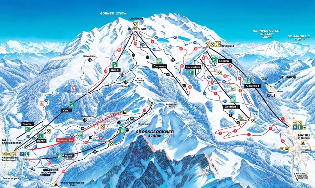 Skimap Kals am Großglockner