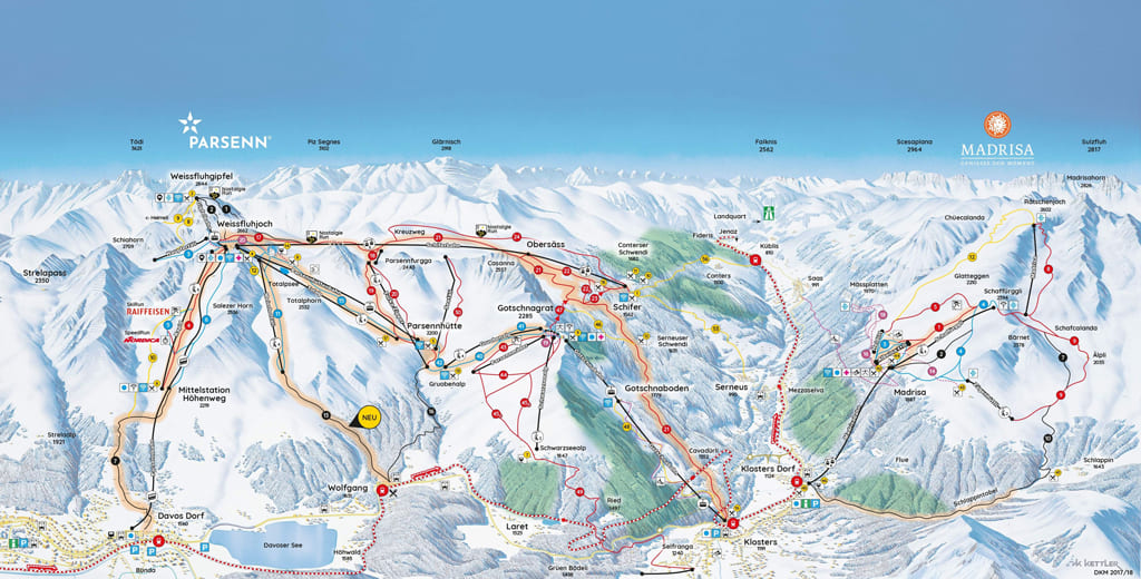 Skimap Klosters