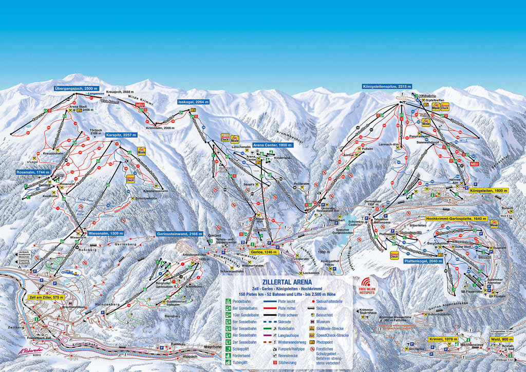 Skimap Königsleiten-Wald