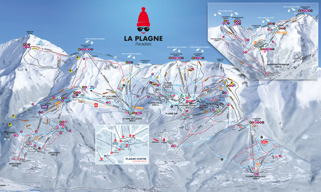 Skimap La Plagne 1800