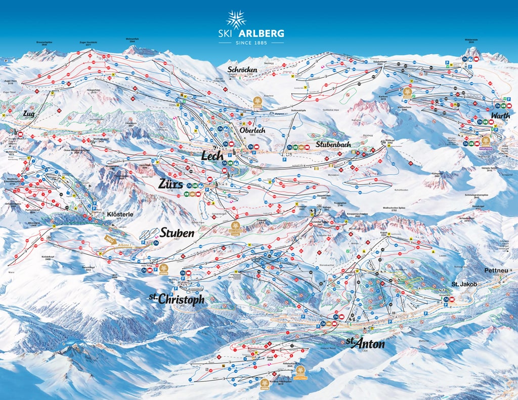 Skimap Lech am Arlberg