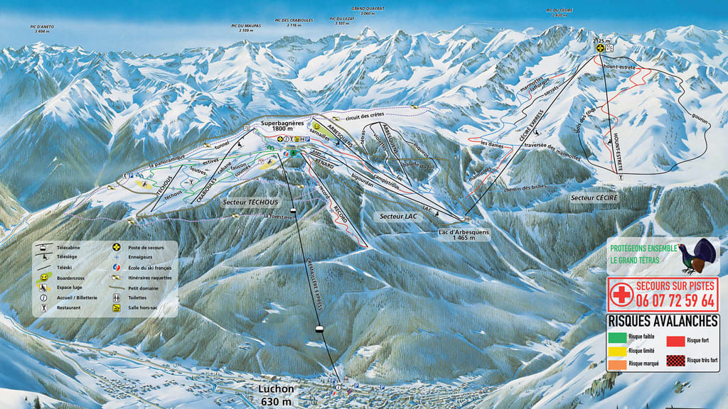 Skimap Luchon-Superbagnères