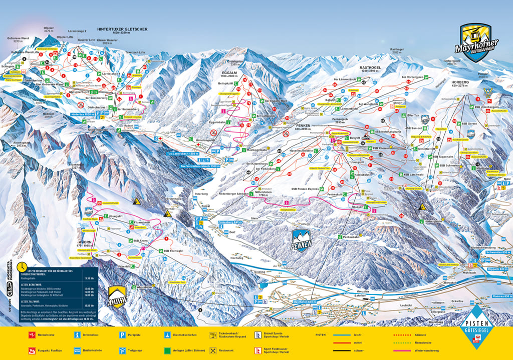 Skimap Mayrhofen