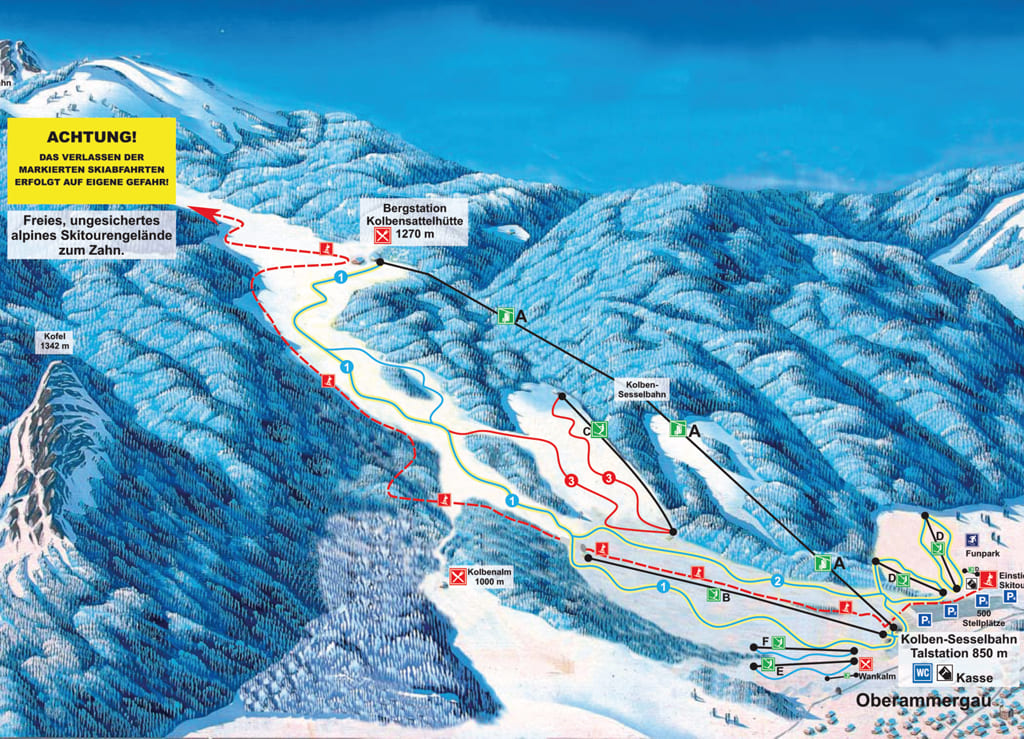 Skimap Oberammergau