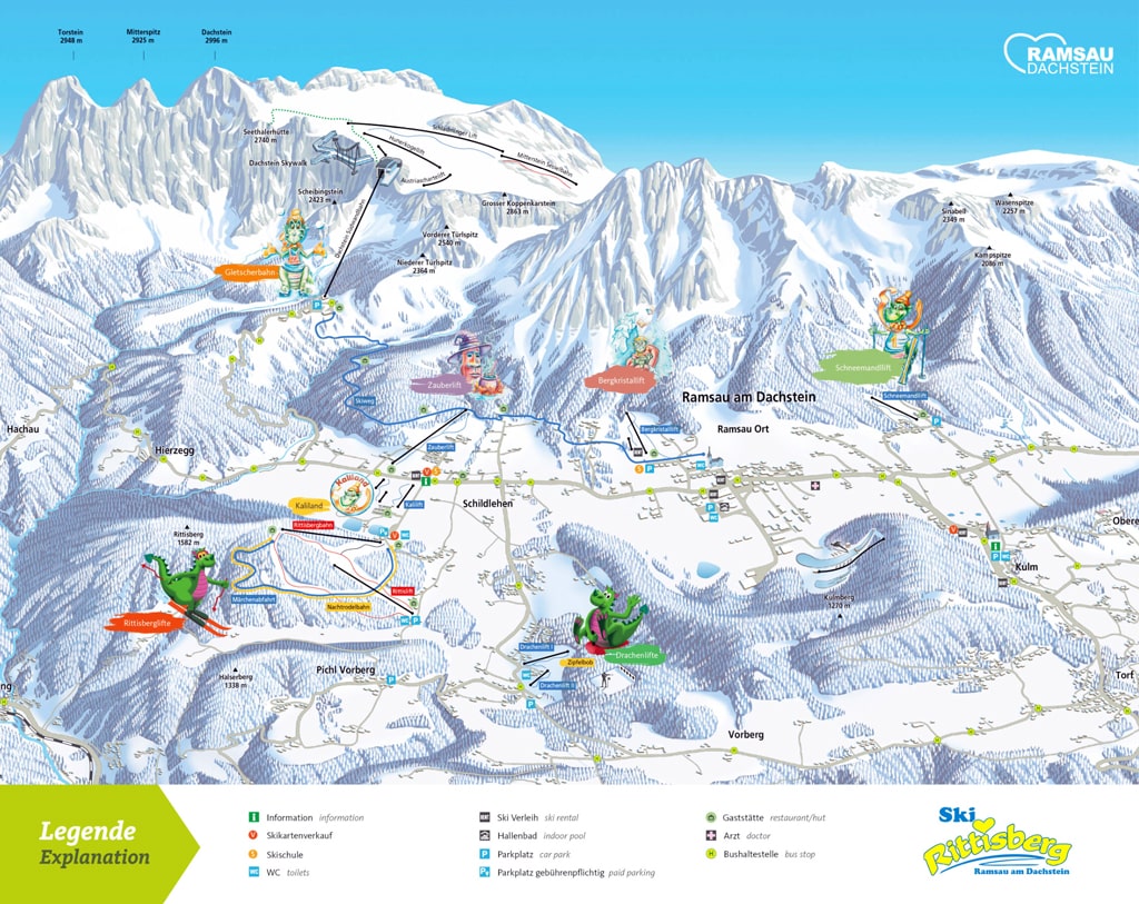 Skimap Ramsau am Dachstein