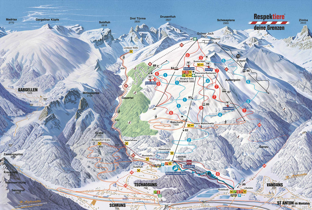 Skimap St. Anton im Montafon