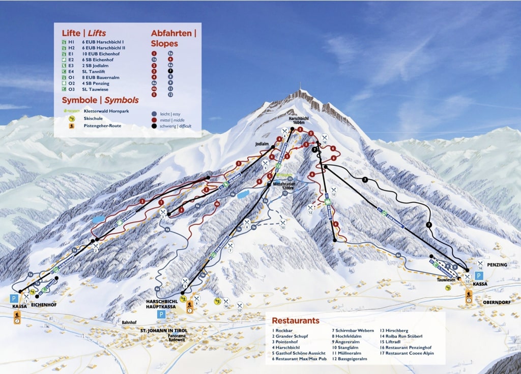 Skimap St. Johann i. Tirol