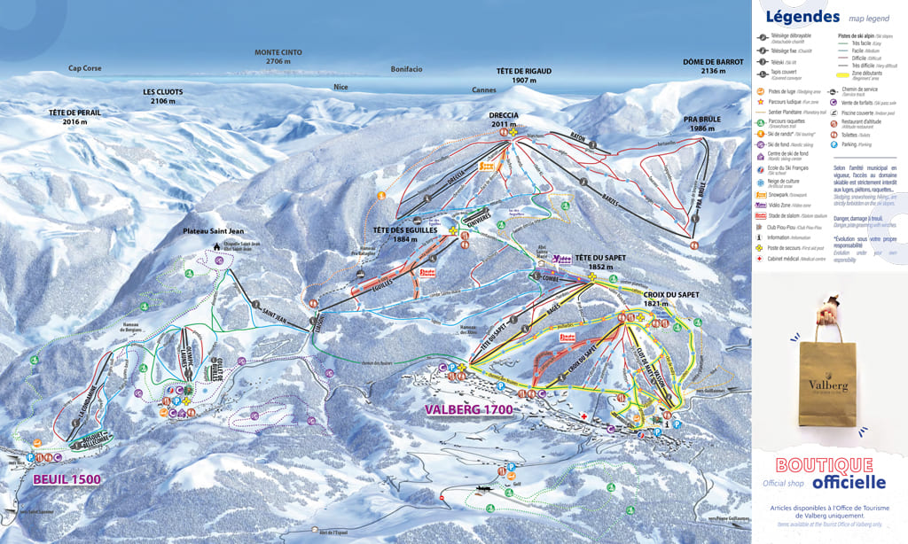 Skimap Valberg