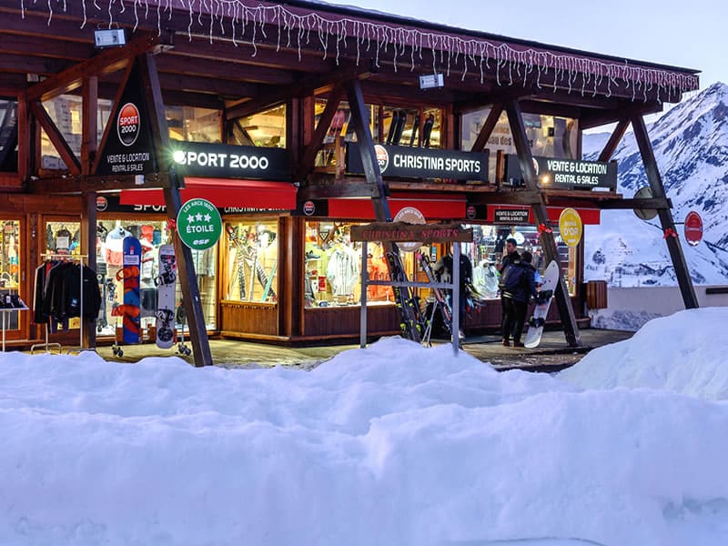 Verleihshop Christina Sports in Place du soleil - Funiculaire Arc-en-ciel, Les Arcs 1600