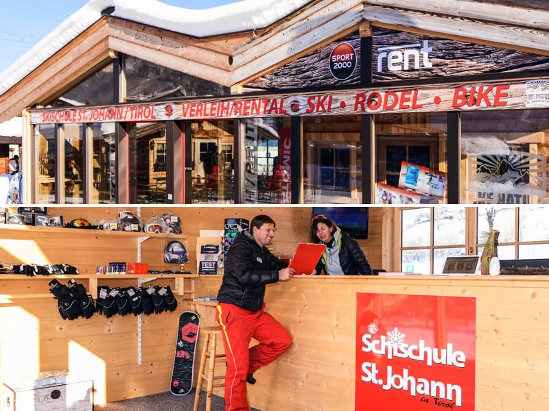 Verleihshop Skiverleih - Skischule St. Johann in Speckbacherstrasse 75, St. Johann i. Tirol