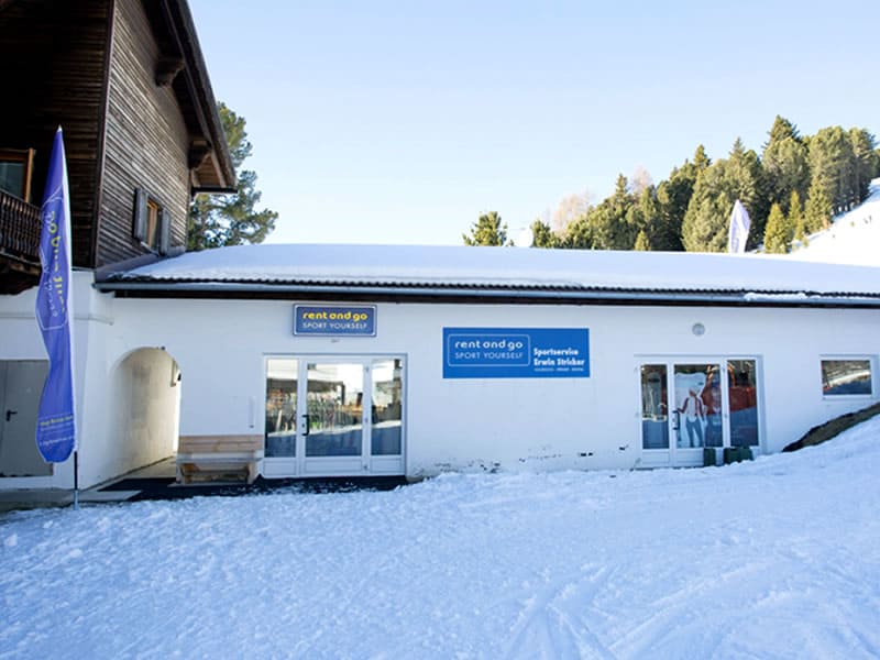Verleihshop Sportservice Erwin Stricker Skihütte in Talstation Gondelbahn Pfannspitz, Brixen