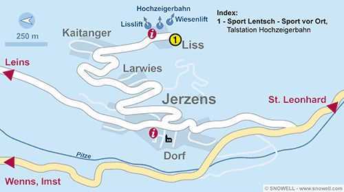Lageplan Arzl im Pitztal