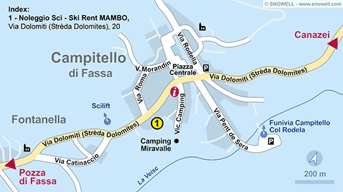 Lageplan Campitello di Fassa
